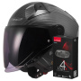 Casque Open Face LS2 Infinity II Matt Carbon OF603 + Kit Bluetooth 4X Cardo