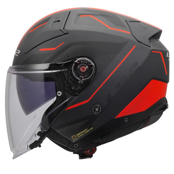 LS2 Infinity II Veyron Black Grey Red OF603