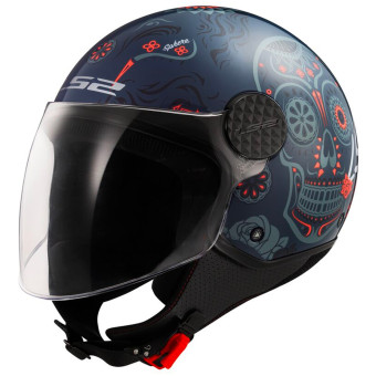 Casque Open Face LS2 Sphere Lux II Maxca Cobalt Orange OF558 Casque Open Face LS2 Sphere Lux II Maxca Cobalt Orange OF558