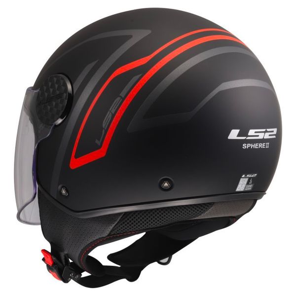 LS2 Sphere Lux II Minim Black Red OF558