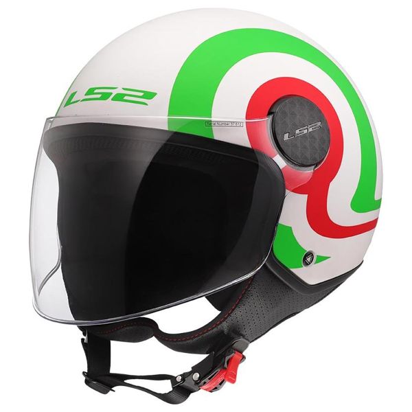 Open Face LS2 Sphere Lux II Urby White Green Red OF558 Open Face LS2 Sphere Lux II Urby White Green Red OF558