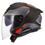 Casque Open Face LS2 Verso II Air Black Red OF618