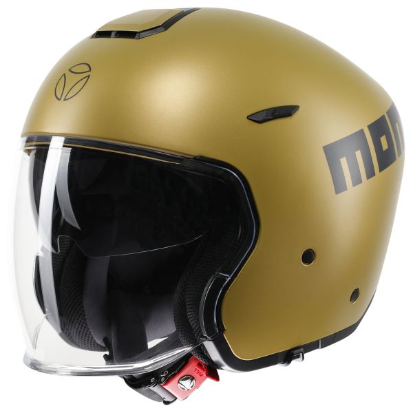 Open Face Momo Design Aero Matt Gold Dark Grey
