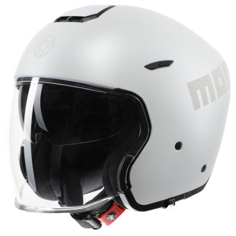 Open Face Momo Design Aero Matt Pearl White Grey