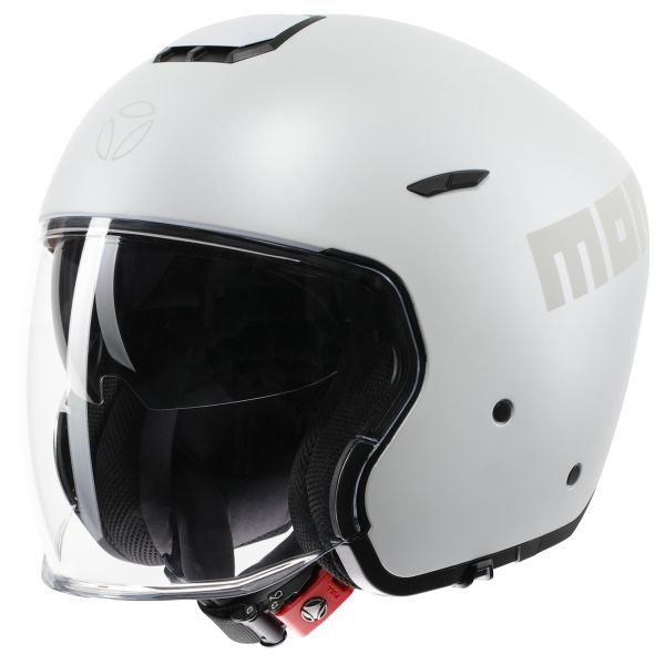 Open Face Momo Design Aero Matt Pearl White Grey