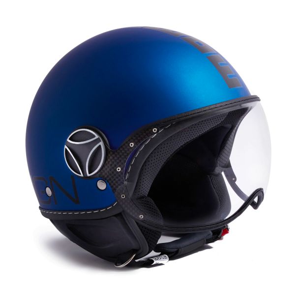 Open Face Momo Design FGTR Classic Blue Mat Black