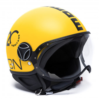 Open Face Momo Design FGTR Classic Heritage Yellow Matt Black