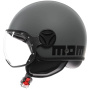 Casque Open Face Momo Design FGTR Classic Matt Grey Black