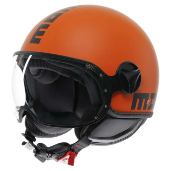 Casque Open Face Momo Design FGTR Classic Matt Orange Black Casque Open Face Momo Design FGTR Classic Matt Orange Black
