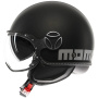 Casque Open Face Momo Design FGTR Evo Matt Black Silver