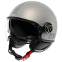 Casque Open Face Momo Design FGTR Evo Matt Grey Cerulean Grey