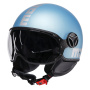Casque Open Face Momo Design FGTR Evo Matt Spring Blue Silver