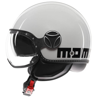Casque Open Face Momo Design FGTR Evo White Quartz Black Casque Open Face Momo Design FGTR Evo White Quartz Black