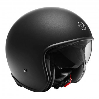 Open Face Momo Design Zero Pure Matt Black Silver