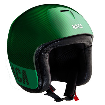 Casque Open Face Naca Riviera Green Carbon Casque Open Face Naca Riviera Green Carbon