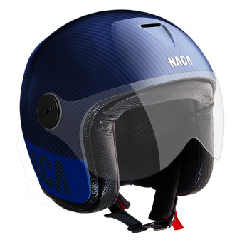 Casque Open Face Naca Riviera Visor Blue Carbon Casque Open Face Naca Riviera Visor Blue Carbon