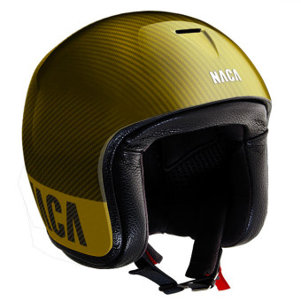 Casque Open Face Naca Riviera Yellow Carbon Casque Open Face Naca Riviera Yellow Carbon
