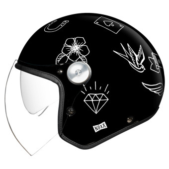 Casque Open Face Nexx X.G30 Tattoo Black White Casque Open Face Nexx X.G30 Tattoo Black White