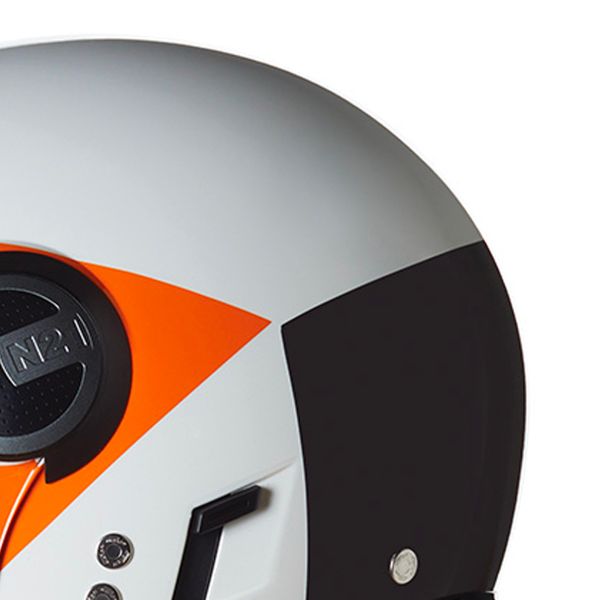 Nolan N21 Helm – Jet-Helm Im Onirico Design, Schwarz/Weiß/Orange, ECE 22-06