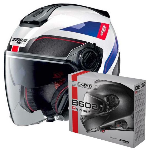 Open Face Nolan N40 5 Pivot N-Com 28 + Kit Bluetooth B602R