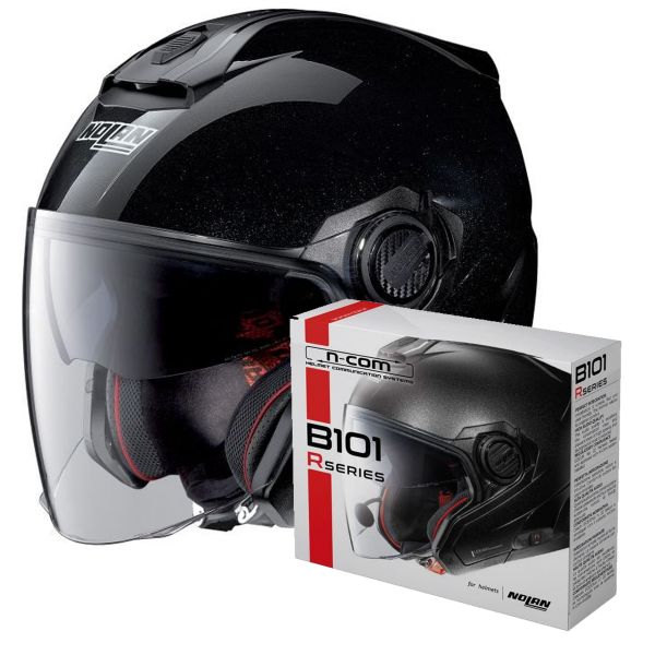 Open Face Nolan N40 5 Special N-Com Black 12 + Kit Bluetooth B101R