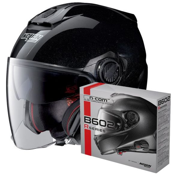 Open Face Nolan N40 5 Special N-Com Black 12 + Kit Bluetooth B602R