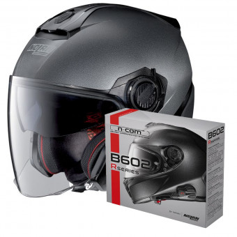 Open Face Nolan N40 5 Special N-Com Black Graphite 9 + Kit Bluetooth B602R