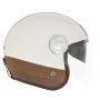 Casque Open Face NOX Heritage Cream Leather Brown