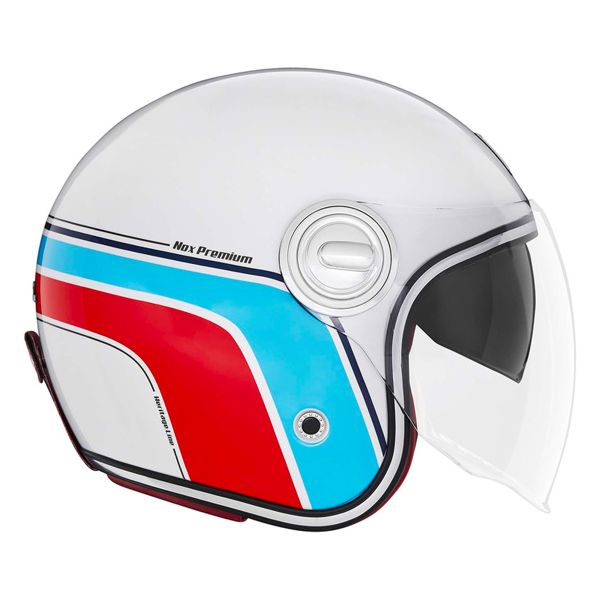 Open Face NOX Heritage Line Pearl White Blue Red