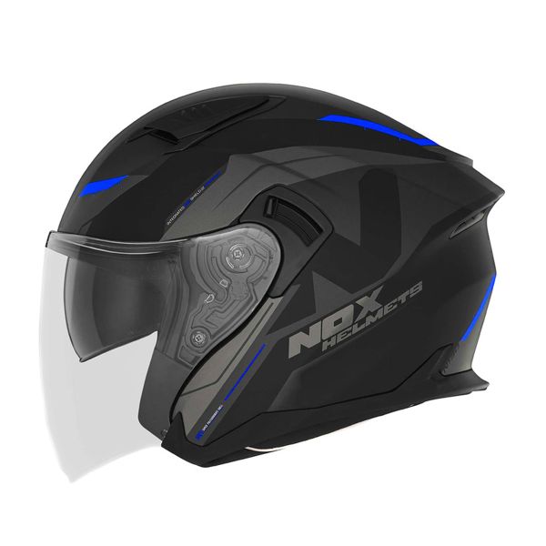 Open Face NOX N130 Klint Matt Black Blue