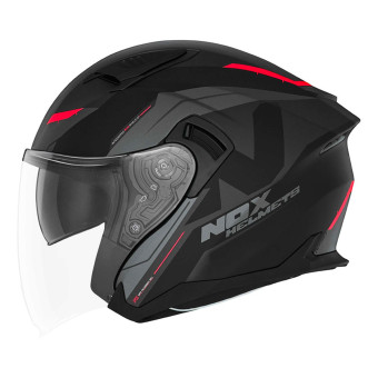 NOX N130 Klint Matt Black Red + Kit bluetooth 5R Lite Solo