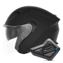 Casque Open Face NOX N130 Matt Black + Kit Bluetooth BT Mini