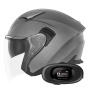 Casque Open Face NOX N130 Matt Titanium + Kit bluetooth 5R Lite Solo