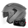 Casque Open Face NOX N130 Matt Titanium + Kit Bluetooth 5S Solo