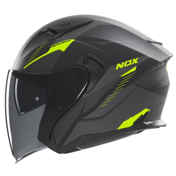Open Face NOX N130 Myst Matt Black Yellow