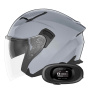 Casque Open Face NOX N130 Nardo Grey + Kit bluetooth 5R Lite Solo