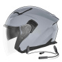 Casque Open Face NOX N130 Nardo Grey + Kit Bluetooth Lokui K10
