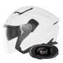 Casque Open Face NOX N130 Pearl White + Kit bluetooth 5R Lite Solo