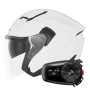 Casque Open Face NOX N130 Pearl White + Kit Bluetooth 5S Solo