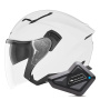 Casque Open Face NOX N130 Pearl White + Kit Bluetooth BT Mini