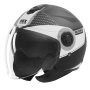 Casque Open Face NOX N182 Round Mat Black Silver