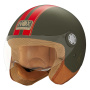 Casque Open Face NOX N210 Evo Matt Khaki Red Line