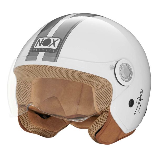 Open Face NOX N210 Evo White Titanium Line Open Face NOX N210 Evo White Titanium Line