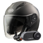 Casque Open Face Premier Dokker U9BM + Kit Bluetooth Lokui K30