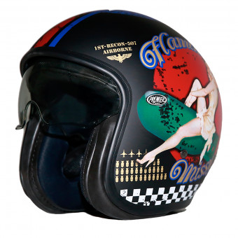 Casque Open Face Premier Vintage Pinup 9 BM Casque Open Face Premier Vintage Pinup 9 BM