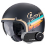Casque Open Face Scorpion Belfast Evo Adonis Matt Black Beige + Kit Bluetooth Lokui K30