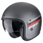 Casque Open Face Scorpion Belfast Evo Adonis Silver Mat Red