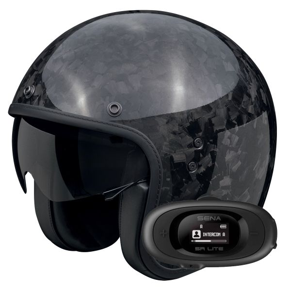 Open Face Scorpion Belfast Evo Carbon Onyx Black + Kit bluetooth 5R Lite Open Face Scorpion Belfast Evo Carbon Onyx Black + Kit bluetooth 5R Lite