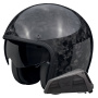 Casque Open Face Scorpion Belfast Evo Carbon Onyx Black + Exo-Com Link-1 Bluetooth Kit