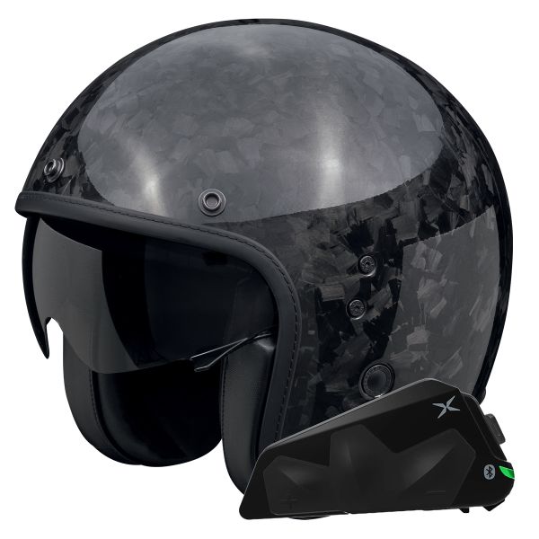 Open Face Scorpion Belfast Evo Carbon Onyx Black + Exo-Com Link-1C Bluetooth Kit Open Face Scorpion Belfast Evo Carbon Onyx Black + Exo-Com Link-1C Bluetooth Kit